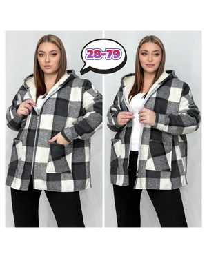 КОФТА В РАЗМЕР ТКАНЬ С МЕХОМ