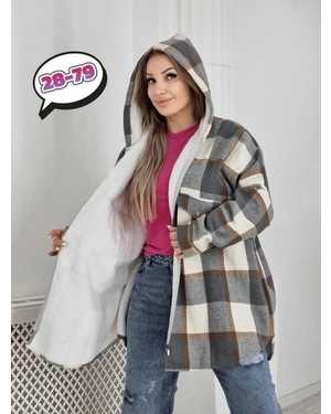 КОФТА В РАЗМЕР ТКАНЬ ДРАП - МЕХ