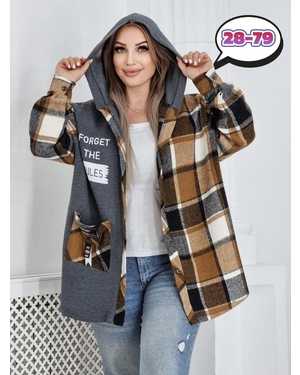 КОФТА В РАЗМЕР ТКАНЬ ДРАП И ФЛИС