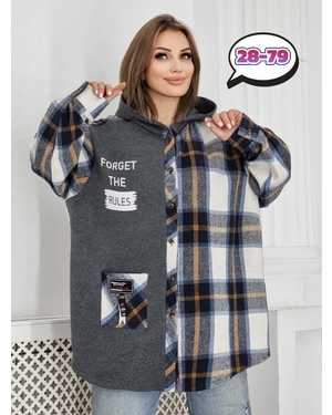 КОФТА В РАЗМЕР ТКАНЬ ДРАП И ФЛИС