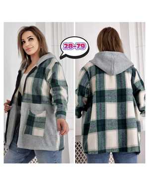 КОФТА В РАЗМЕР ТКАНЬ ДРАП И ФЛИС