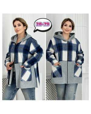 КОФТА В РАЗМЕР ТКАНЬ ДРАП И ФЛИС