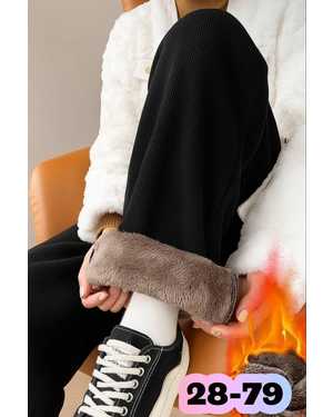 ШТАНЫ ТКАНЬ ПЛОТНЫЙ ВЕЛЬВЕТ С ГУСТЫМ МЕХОМ