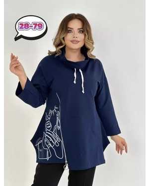 ТУНИКА В РАЗМЕР ТКАНЬ ПЛОТНЫЙ ТРИКОТАЖ