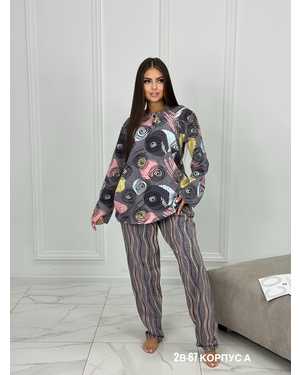 ПИЖАМА В РАЗМЕР ТКАНЬ ХЛОПОК