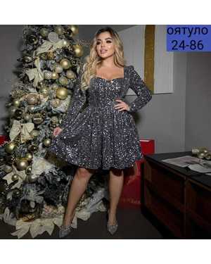 ПЛАТЬЕ ТКАНЬ ПАЕТКА+ПАДКЛАДКА