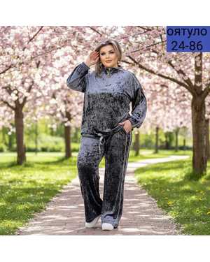 ЖЕНСКИЙ КОСТЮМ ДВОЙКА ТКАНЬ ВЕЛЮР