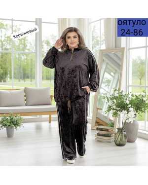 ЖЕНСКИЙ КОСТЮМ ДВОЙКА ТКАНЬ ВЕЛЮР