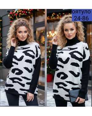 СВИТЕР ТКАНЬ ТЁПЛЫЙ ВЯЗКА