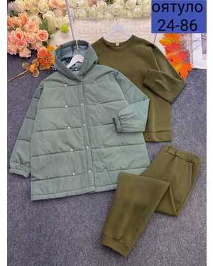 ТРОЙКА ТКАНЬ СИНТЕПОН С ПОДКЛАДКОЙ, КОСТЮМ ФЛИС С НАЧЁСОМ