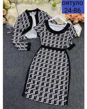 ЖЕНСКИЙ КОСТЮМ ДВОЙКА ТКАНЬ ТРИКОТАЖ