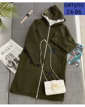 КАРДИГАН В РАЗМЕР ТКАНЬ ФЛИС С МЕХОМ