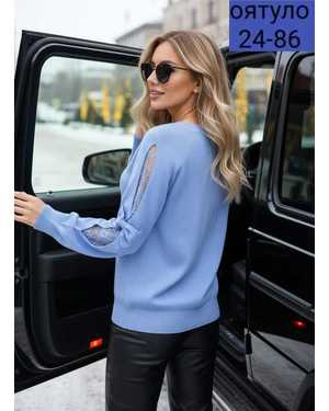 СВИТЕР ТКАНЬ КАШЕМИР ВЯЗАНЫЙ