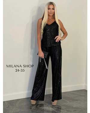 Женский Костюм двойка Ткань: Пайетки с подкладкой