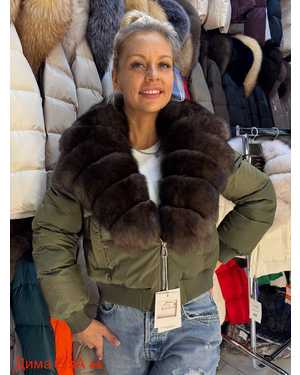 БОМБЕР ТКАНЬ НАТУР МЕХ ПЕСЦА