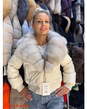 БОМБЕР ТКАНЬ НАТУР МЕХ ПЕСЦА