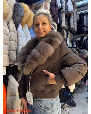 БОМБЕР ТКАНЬ НАТУР МЕХ ПЕСЦА