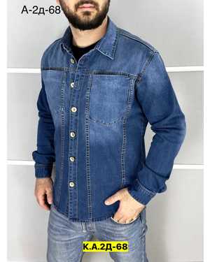 РУБАШКА В РАЗМЕР ТКАНЬ ДЖИНС