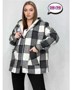 КОФТА В РАЗМЕР ТКАНЬ С МЕХОМ