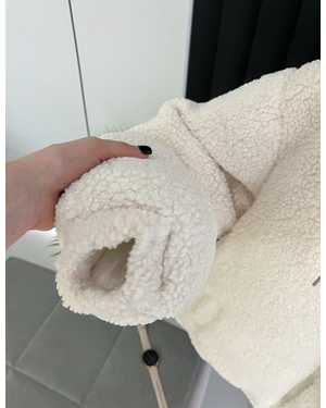 КУРТКА ТКАНЬ ПУХОВИК, МЕХОВАЯ, БАРАШКА ТЕДДИ