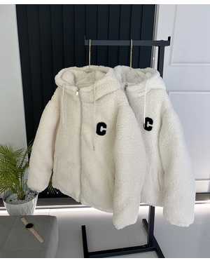 КУРТКА ТКАНЬ ПУХОВИК, МЕХОВАЯ, БАРАШКА ТЕДДИ