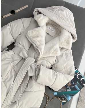 КУРТКА ТКАНЬ ПУХОВИК, МЕХОВАЯ, БАРАШКА ТЕДДИ