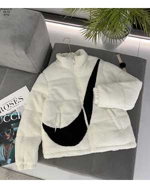 КУРТКА ТКАНЬ ПУХОВИК, МЕХОВАЯ, БАРАШКА ТЕДДИ