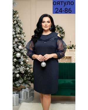 ПЛАТЬЕ ТКАНЬ ТРИКОТАЖ С ЛЮРЕКСОМ