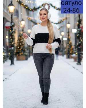 СВИТЕР ТКАНЬ ТЁПЛЫЙ КАШЕМИР ЛАПША