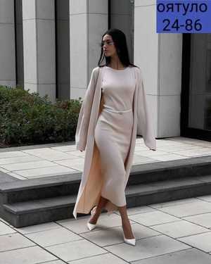 ЖЕНСКИЙ КОСТЮМ ДВОЙКА ТКАНЬ ЛАПША