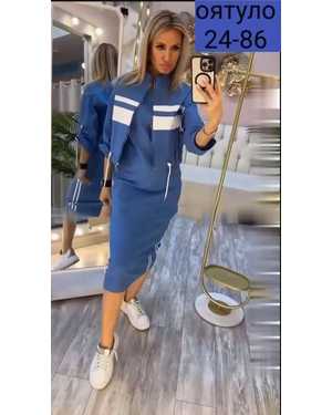ЖЕНСКИЙ КОСТЮМ ДВОЙКА ТКАНЬ ДВУНИТКА