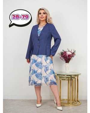 ПЛАТЬЕ-ПИДЖАК В РАЗМЕР ТКАНЬ ШИФОН