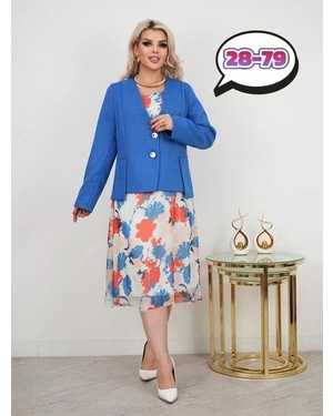 ПЛАТЬЕ-ПИДЖАК В РАЗМЕР ТКАНЬ ШИФОН
