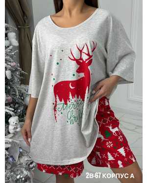 ЖЕНСКАЯ ПИЖАМА ТКАНЬ ХЛОПОК В РАЗМЕР