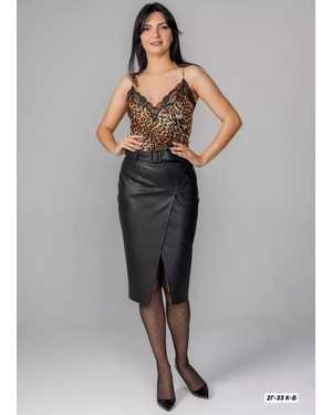 ЮБКА ТКАНЬ ЭКОКОЖА