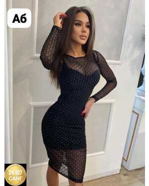 ПЛАТЬЕ ТКАНЬ СЕТКА+БУСИНАМИ