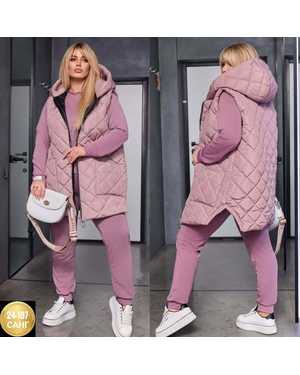 КОСТЮМ ЖИЛЕТКА + КОФТА + ШТАНЫ ТКАНЬ ФЛИС, СИНТЕПОН