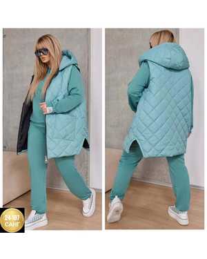 КОСТЮМ ЖИЛЕТКА + КОФТА + ШТАНЫ ТКАНЬ ФЛИС, СИНТЕПОН