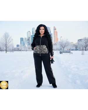 ЖЕНСКИЙ КОСТЮМ ДВОЙКА ТКАНЬ ФЛИС С НАЧЁСОМ