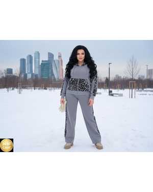 ЖЕНСКИЙ КОСТЮМ ДВОЙКА ТКАНЬ ФЛИС С НАЧЁСОМ