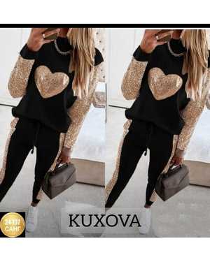 ЖЕНСКИЙ КОСТЮМ ДВОЙКА ТКАНЬ ТРИКОТАЖ + ПОЕТКА