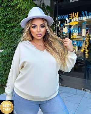 БЛУЗКА ТКАНЬ ТРИКОТАЖ+ГИПЮР