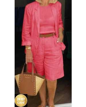 ЖЕНСКИЙ КОСТЮМ ДВОЙКА ТКАНЬ САНТА БАРБА (МЯГКИЙ ЛЁН)