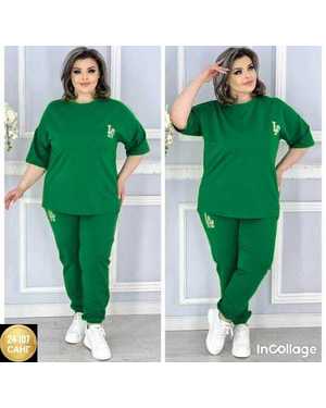 ЖЕНСКИЙ КОСТЮМ ДВОЙКА ТКАНЬ ТРИКОТАЖ