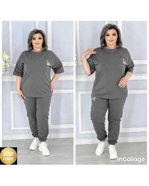 ЖЕНСКИЙ КОСТЮМ ДВОЙКА ТКАНЬ ТРИКОТАЖ