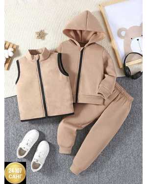 ДЕТСКИЙ КОСТЮМ ТРОЙКА ТКАНЬ ФЛИС С НАЧЁСОМ