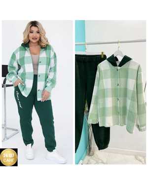 ЖЕНСКИЙ КОСТЮМ ДВОЙКА ТКАНЬ КОФТА КАШЕМИР, ШТАНЫ ФЛИС