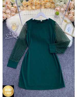 ПЛАТЬЕ ТКАНЬ КРЕП+СЕТКА