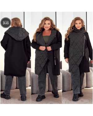 КАРДИГАН ТКАНЬ СТЁГАНКА НА ФЛИСЕ С ПОДКЛАДКАМИ