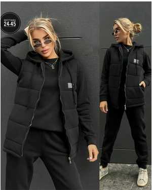 ЖЕНСКИЙ КОСТЮМ ТРОЙКА ТКАНЬ ФЛИС